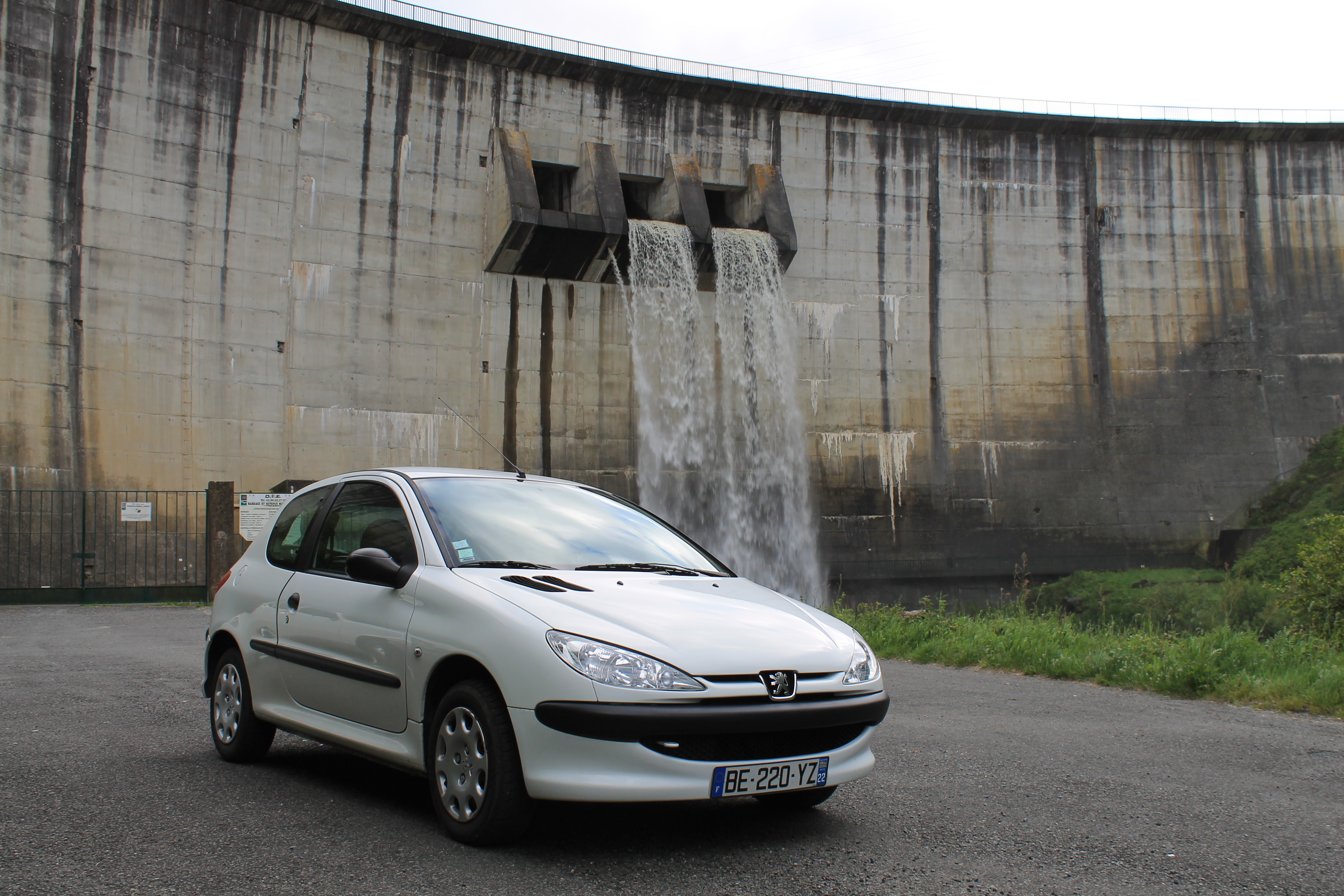 Peugeot 206 on white stock image. Image of view, small - 71135301