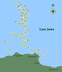 Peta kabupatén Administrasi Kepulauan Seribu