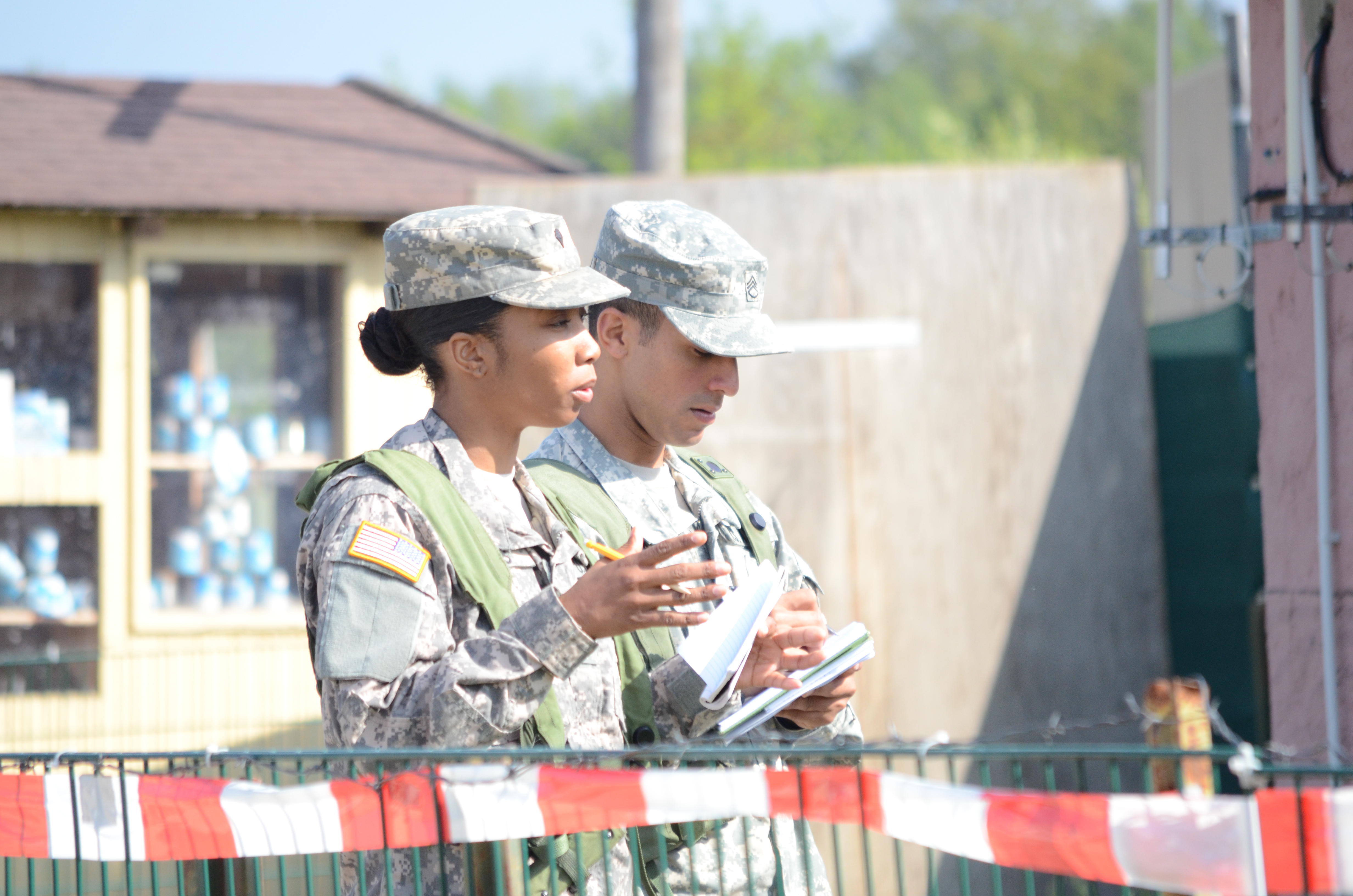 File:From left, U.S. Army Spc. Ayanno Davis and Staff Sgt. Hector
