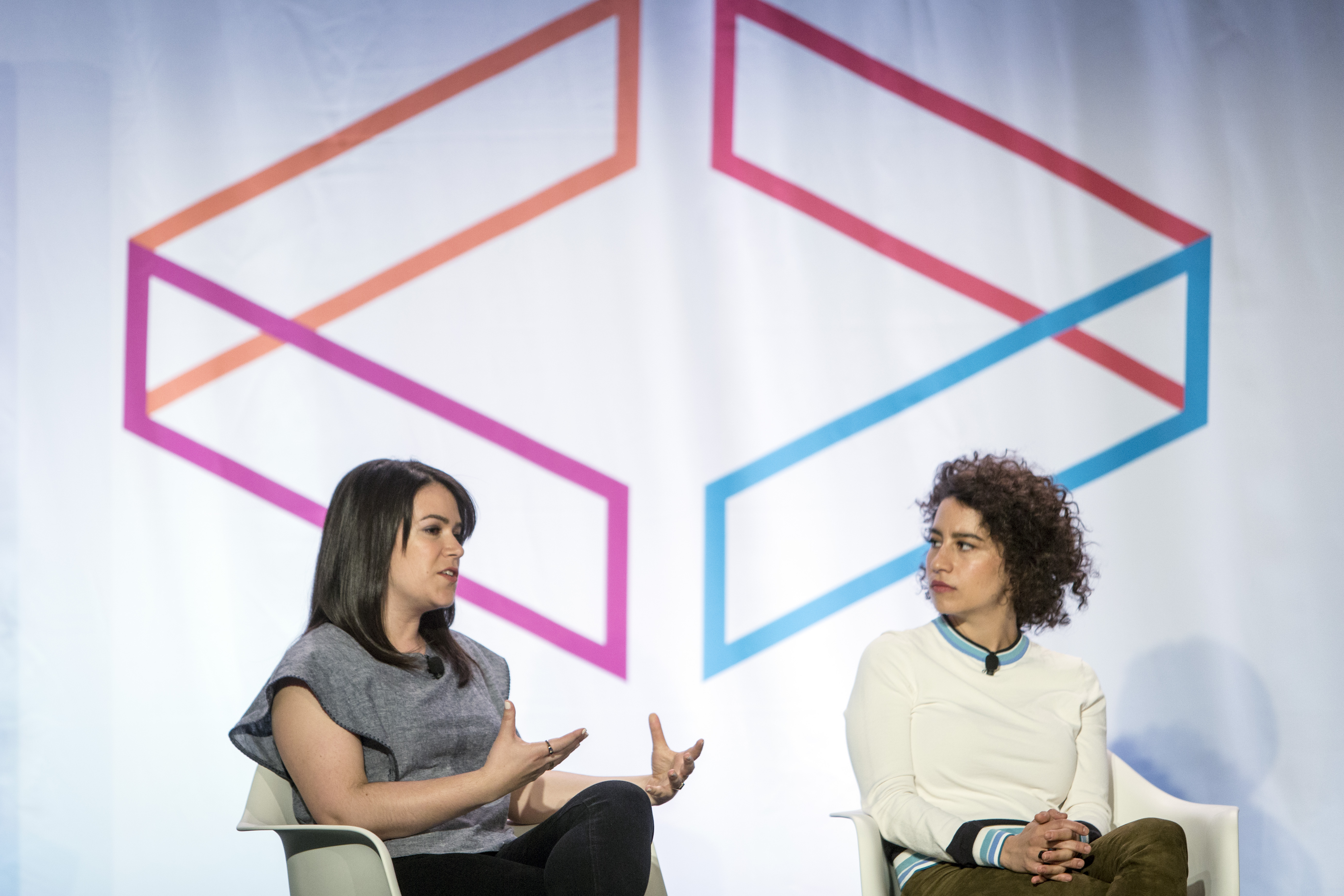 Abbi Jacobson and Ilana Glazer at Internet Week 03.jpg. 