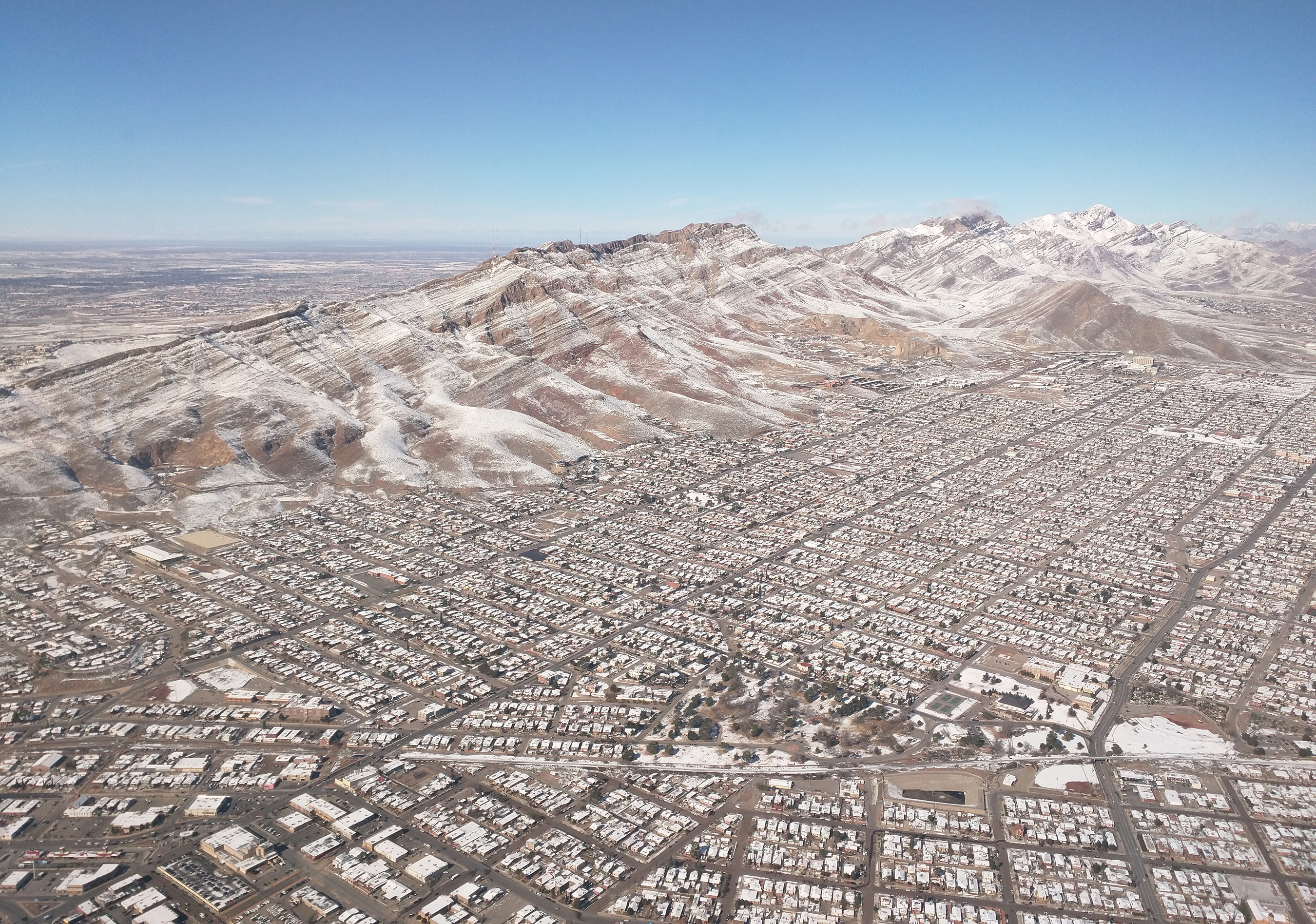 File El Paso And Franklin Mountains With Snow Jpg Wikimedia Commons
