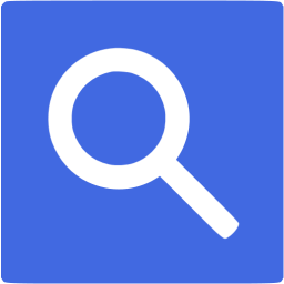 search button icon blue