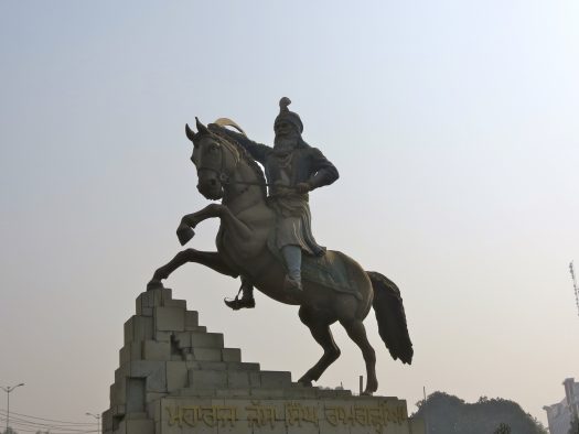 An equestrian statue of Sardar Jassa Singh Ramgarhia.