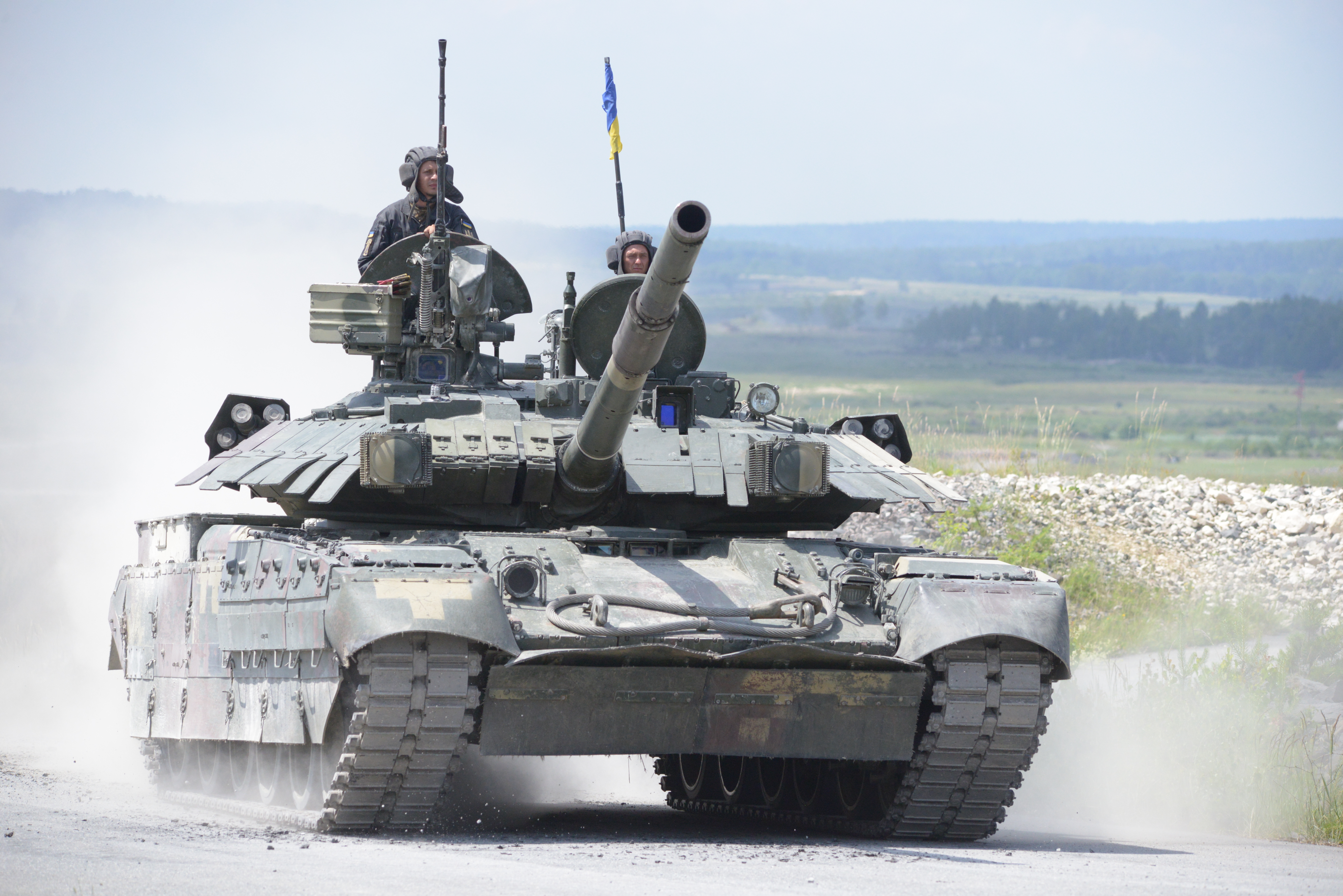 Ukrainischer Panzer während einer militärischen Übung in Deutschland