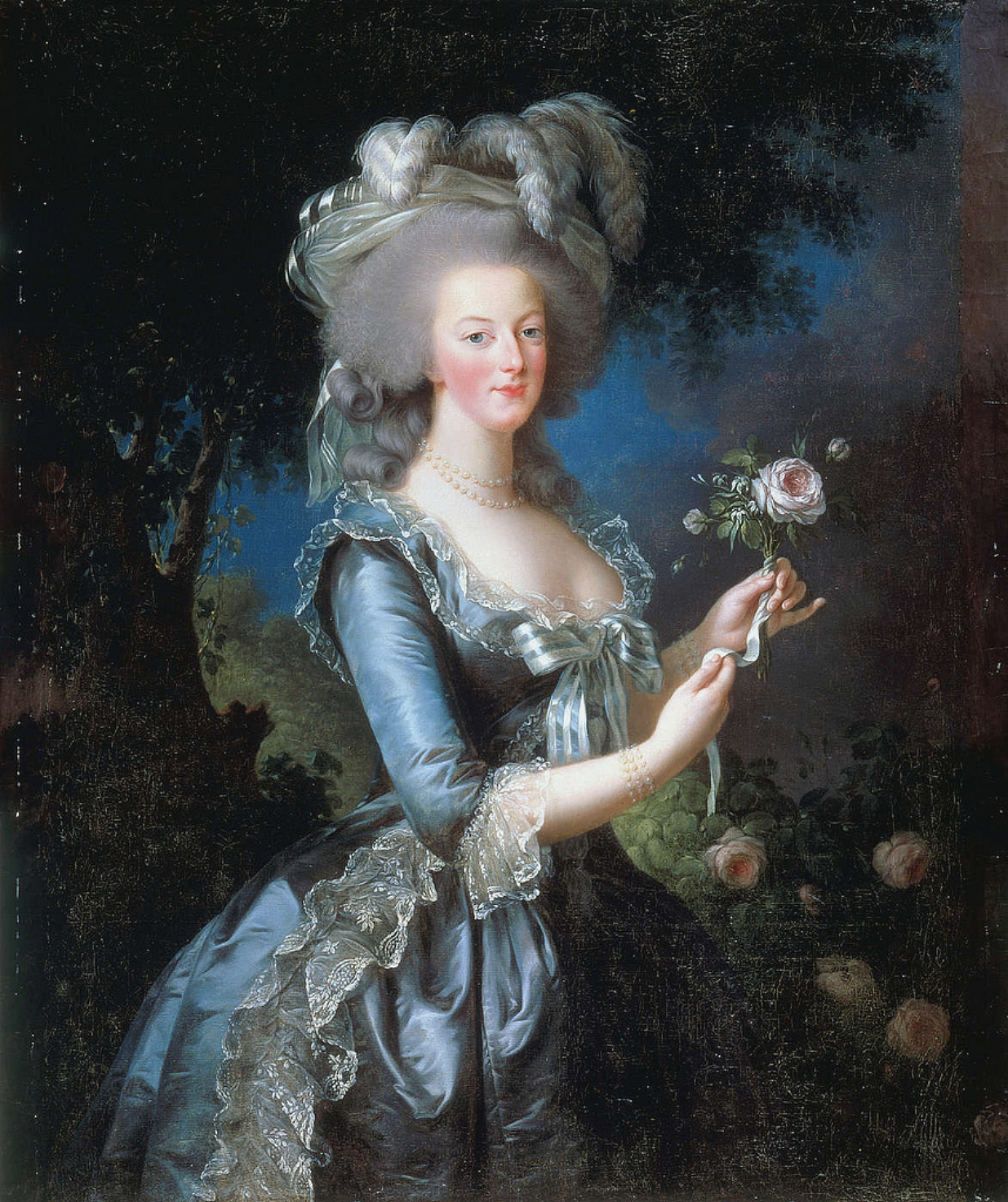 Élisabeth Vigée-Lebrun, Marie-Antoinette, Queen of France, 1783, Palace of Versailles, Versaille, France. 18th century fashion
