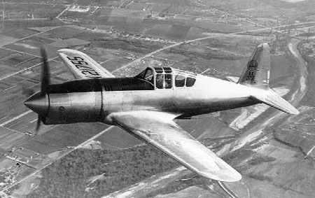 File:Vultee P-66 Vanguard, Model 48 in flight with original long nose cowling 061024-F-1234P-029.jpg