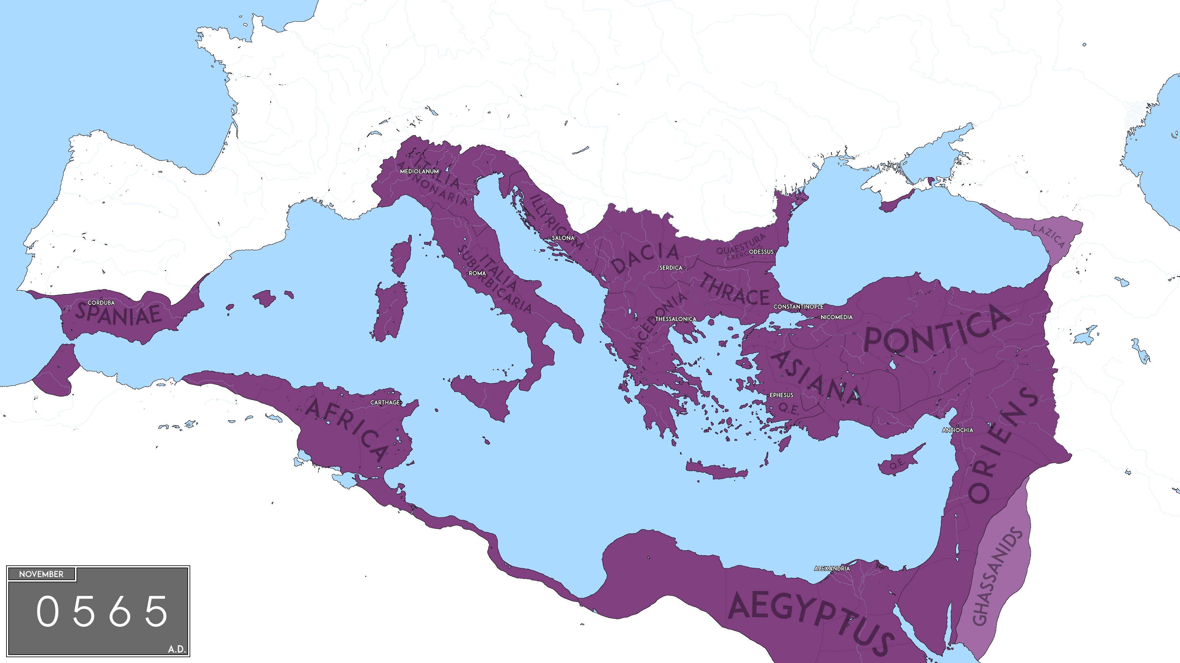 When did the Roman Empire reach its greatest size?