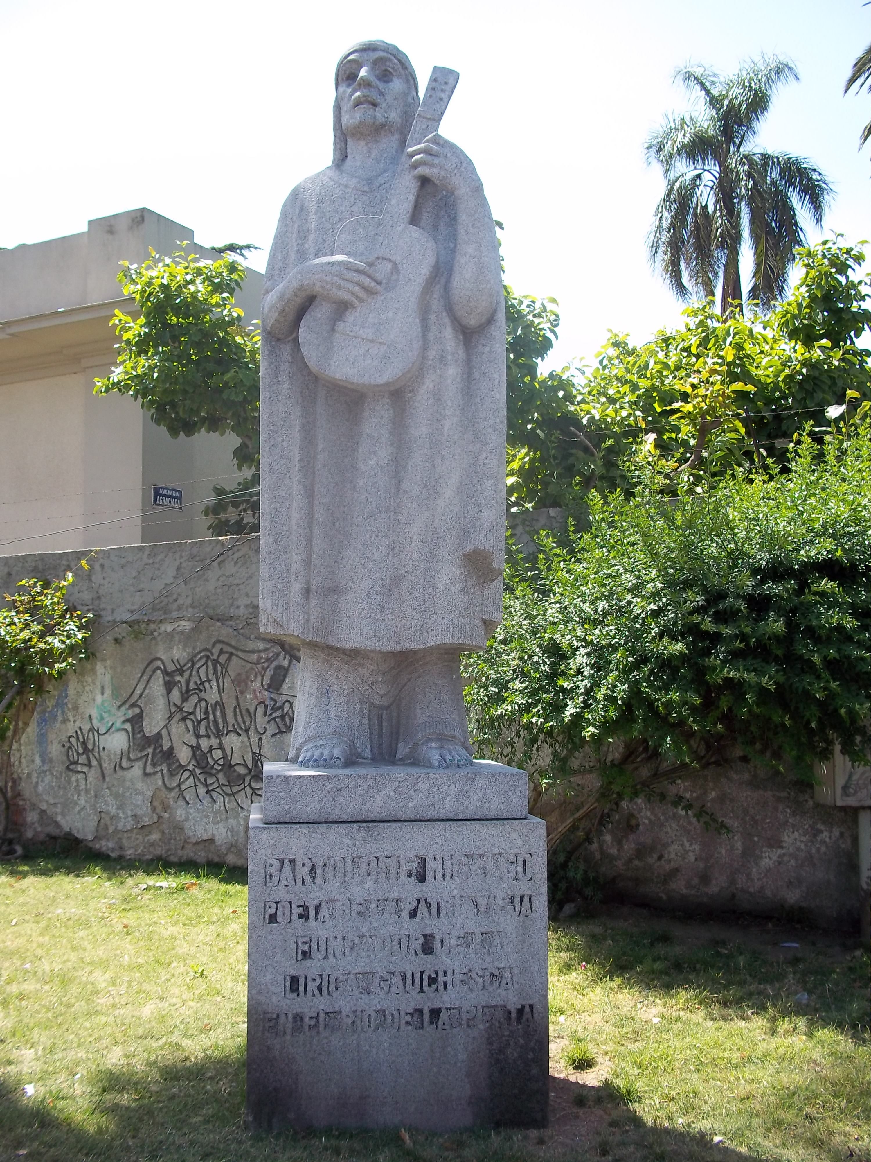 Monument to Bartolomé Hidalgo in Montevideo.