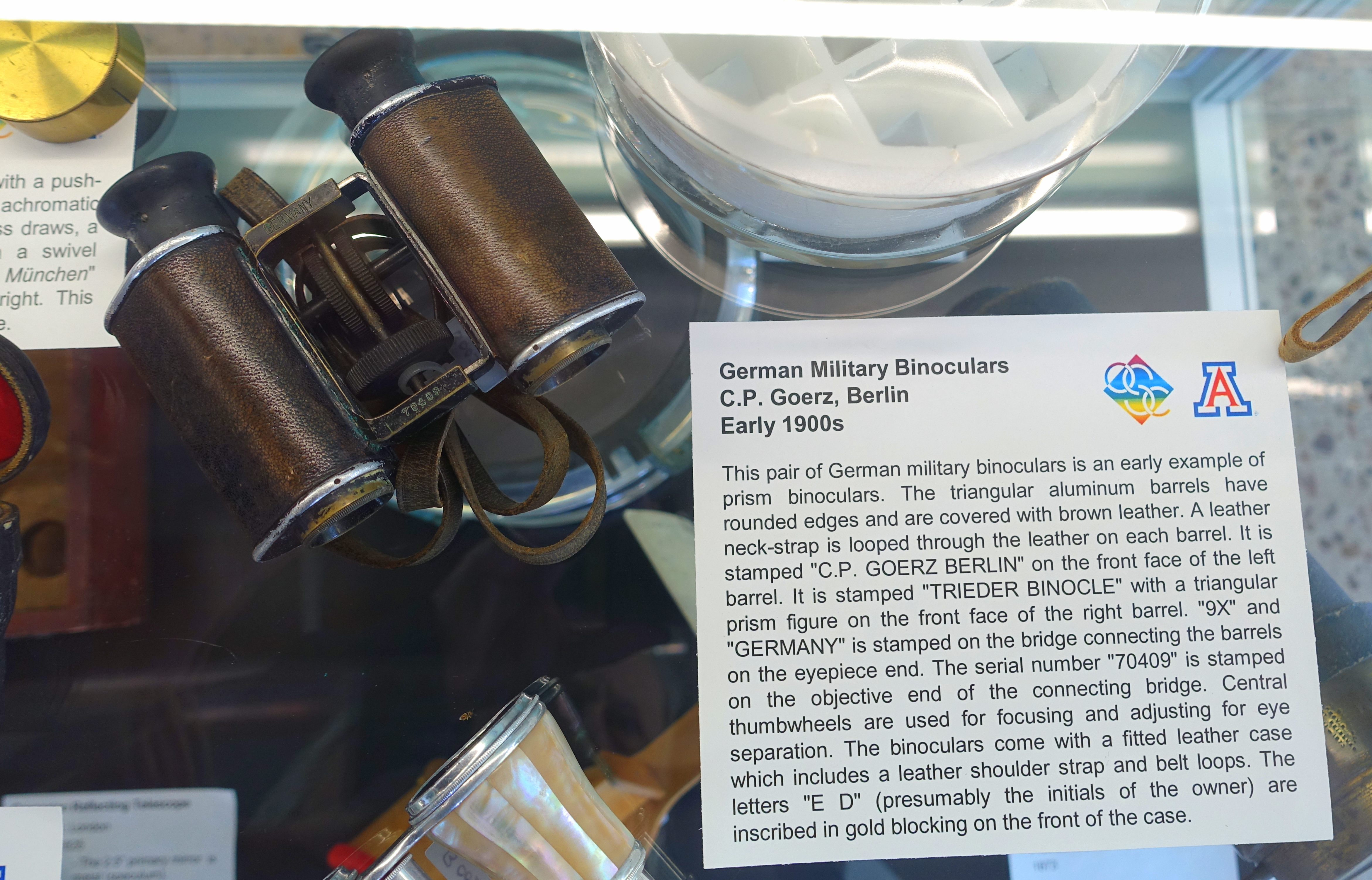 File Binoculars C P Goperz Berlin Early 1900s Aluminum Leather College Of Optical Sciences University Of Arizona Tucson Az Dsc Jpg Wikimedia Commons