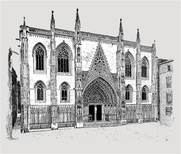 File:Cathedral of Barcelona 1850 Villaamil.jpg