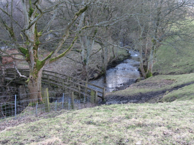 Footbridge over the River Noe - geograph.org.uk - 1185057