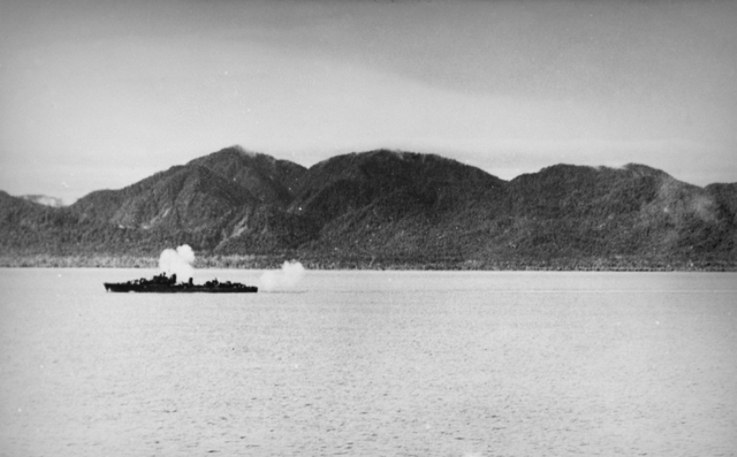 File:HMAS Arunta bombarding Japanese positions.jpg