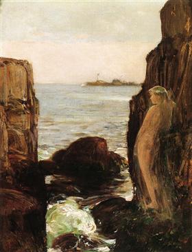 File:Hassam - nymph-on-a-rocky-ledge.jpg