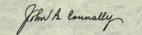 Connally's signature,as used on American currency John B Connally sig.jpg