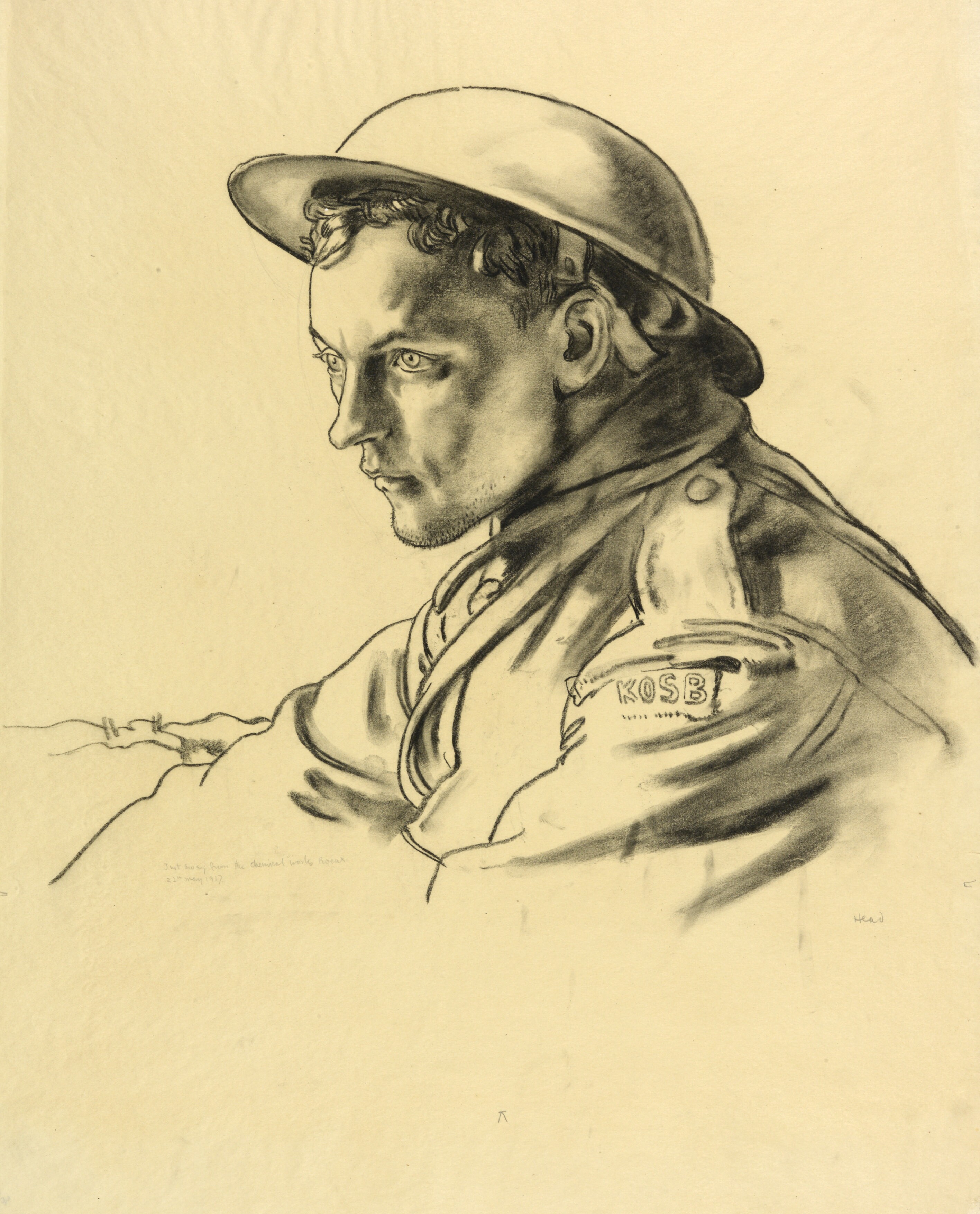 Пожилой солдат рисунок