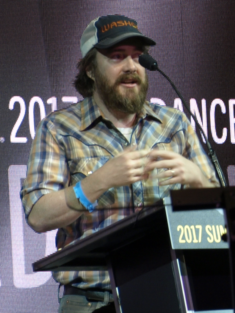 Macon Blair beim [[Sundance Film Festival 2017