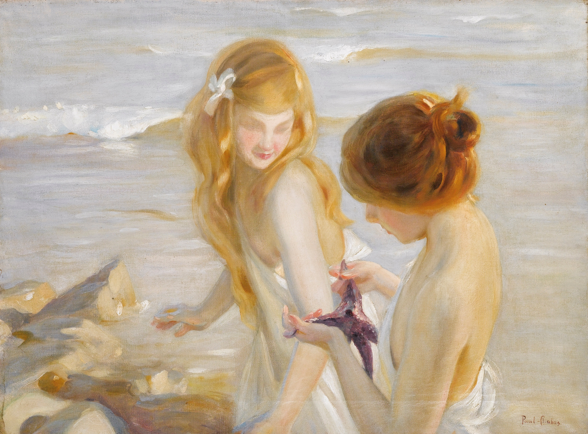 ファイル:Paul Émile Chabas - Deux jeunes Filles à l'Étoile de Mer