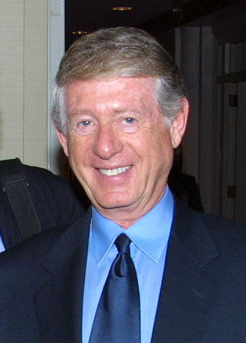 News anchor Ted Koppel (pictured in 2002), who midway through the 1996 Republican National Convention told viewers that he was going home because it has become "more of an infomercial than a news event."[69]