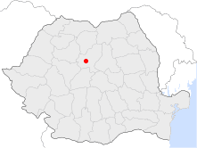 Location of Ungheni, Mureş