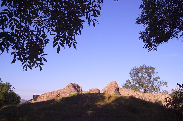 Dolforwyn Castle at sunrise - geograph.org.uk - 308177