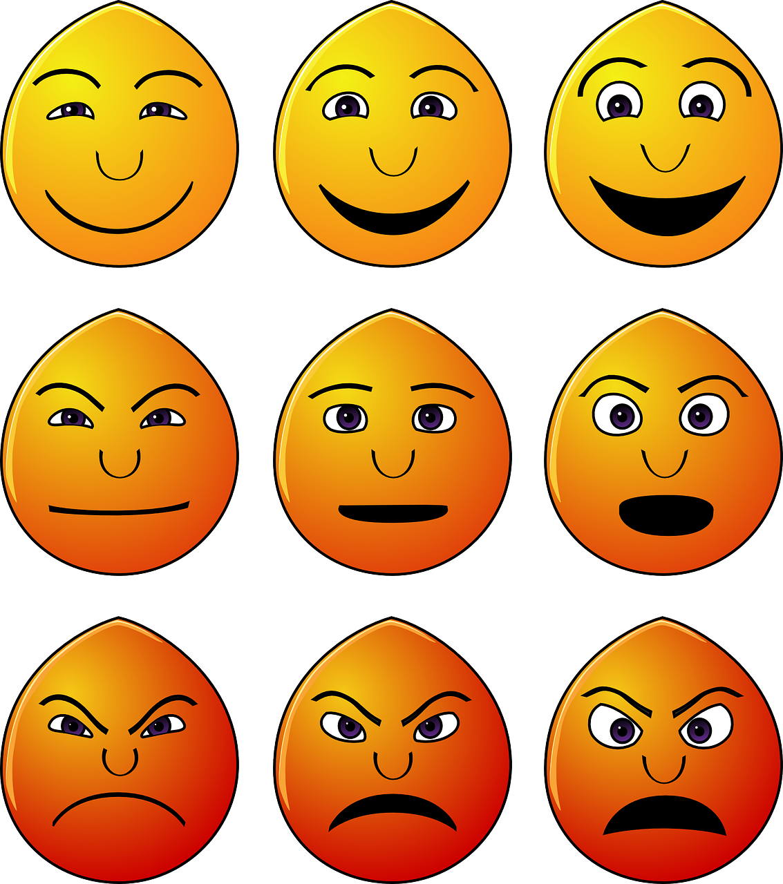 emotions faces angry