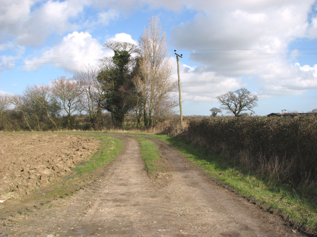 File:Farm track on Clay Common - geograph.org.uk - 3864231.jpg