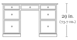 <span class="mw-page-title-main">Pedestal desk</span> Desk with two cabinets of drawers