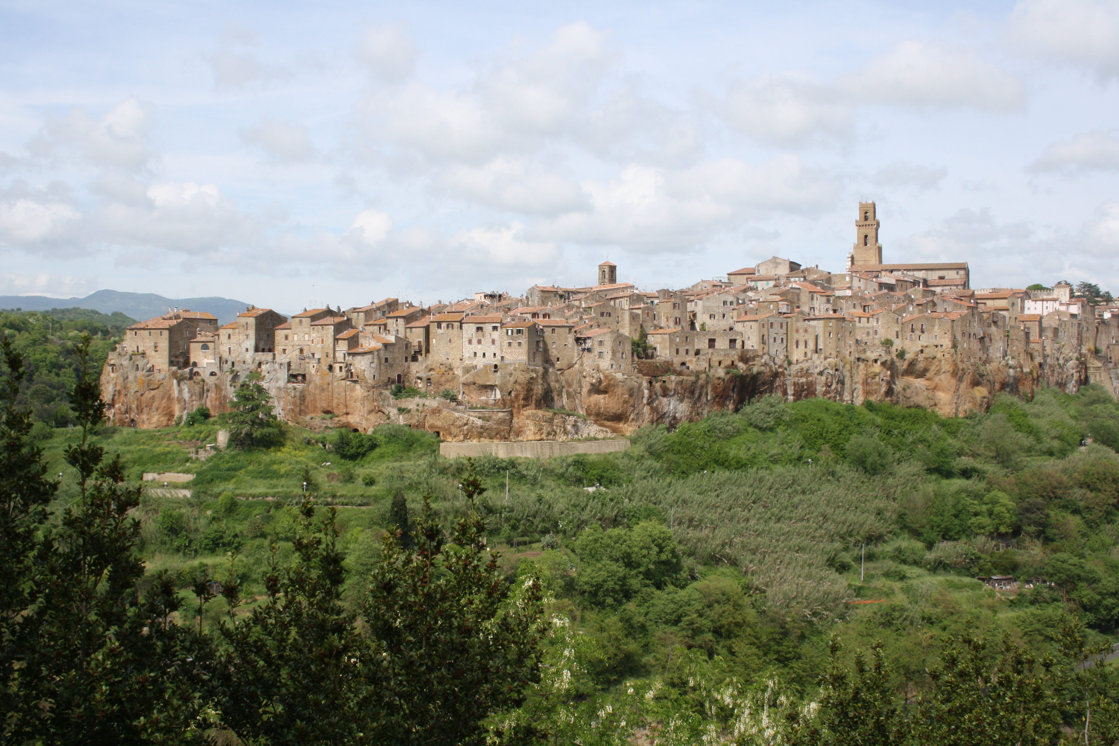 Panoramisch zichtop Pitigliano