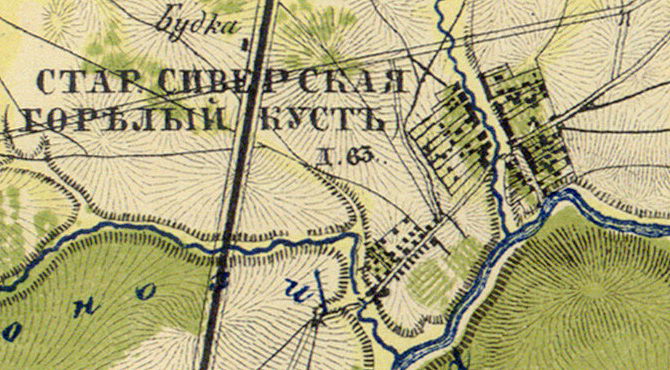 План деревни Старосиверская. 1860 год