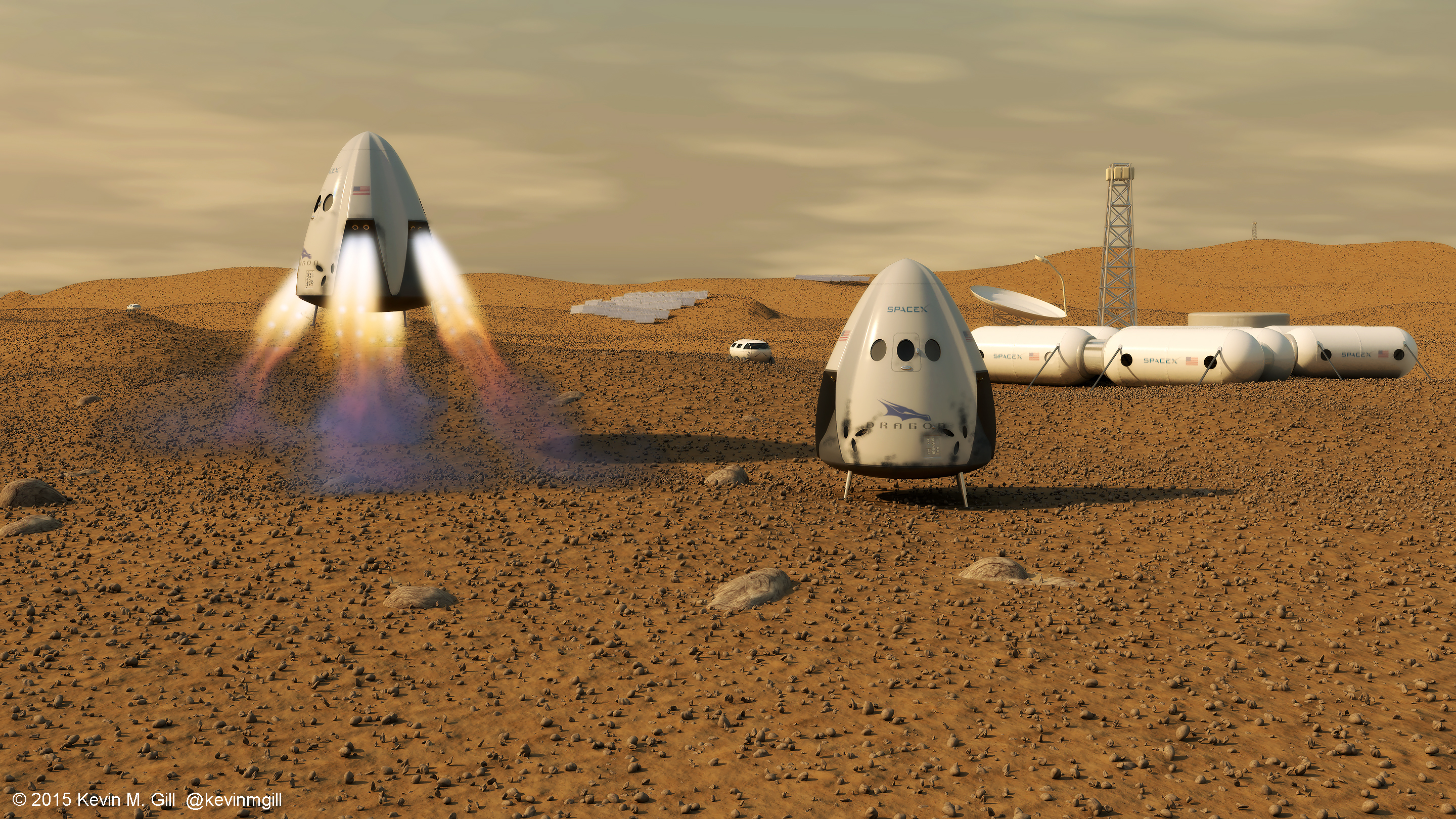 Rocket Landing on Mars