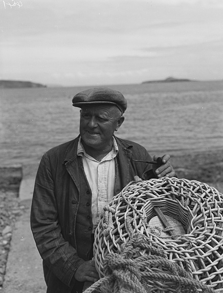 File:Aberdaron Fisherman, Evan Williams, who predicted a fine summer and was proved right (17273166496).jpg