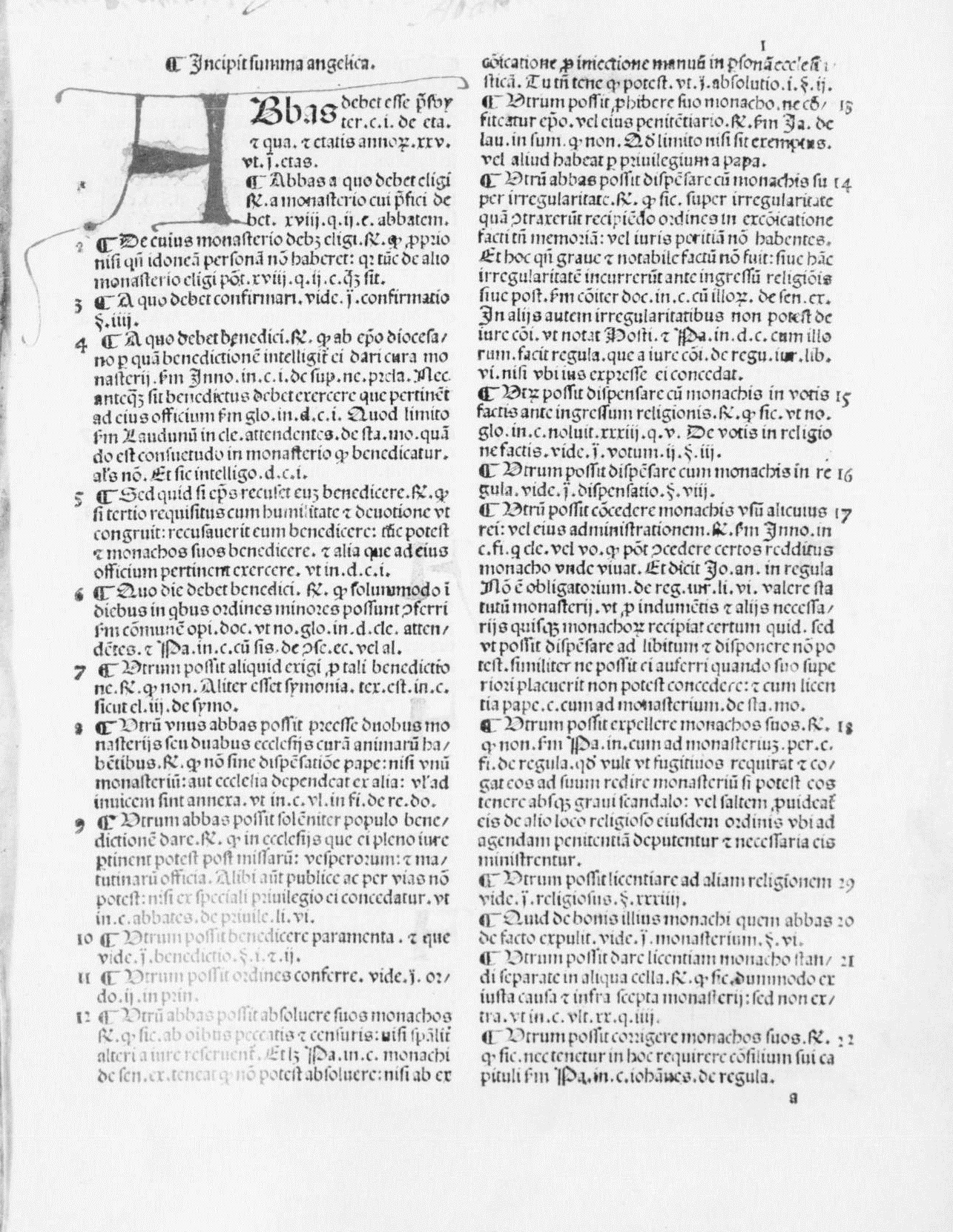 ''Summa angelica de casibus conscientiae'', 1487