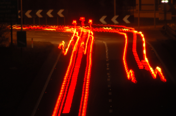 File:Brakelights on the A5 - geograph.org.uk - 1206242.jpg