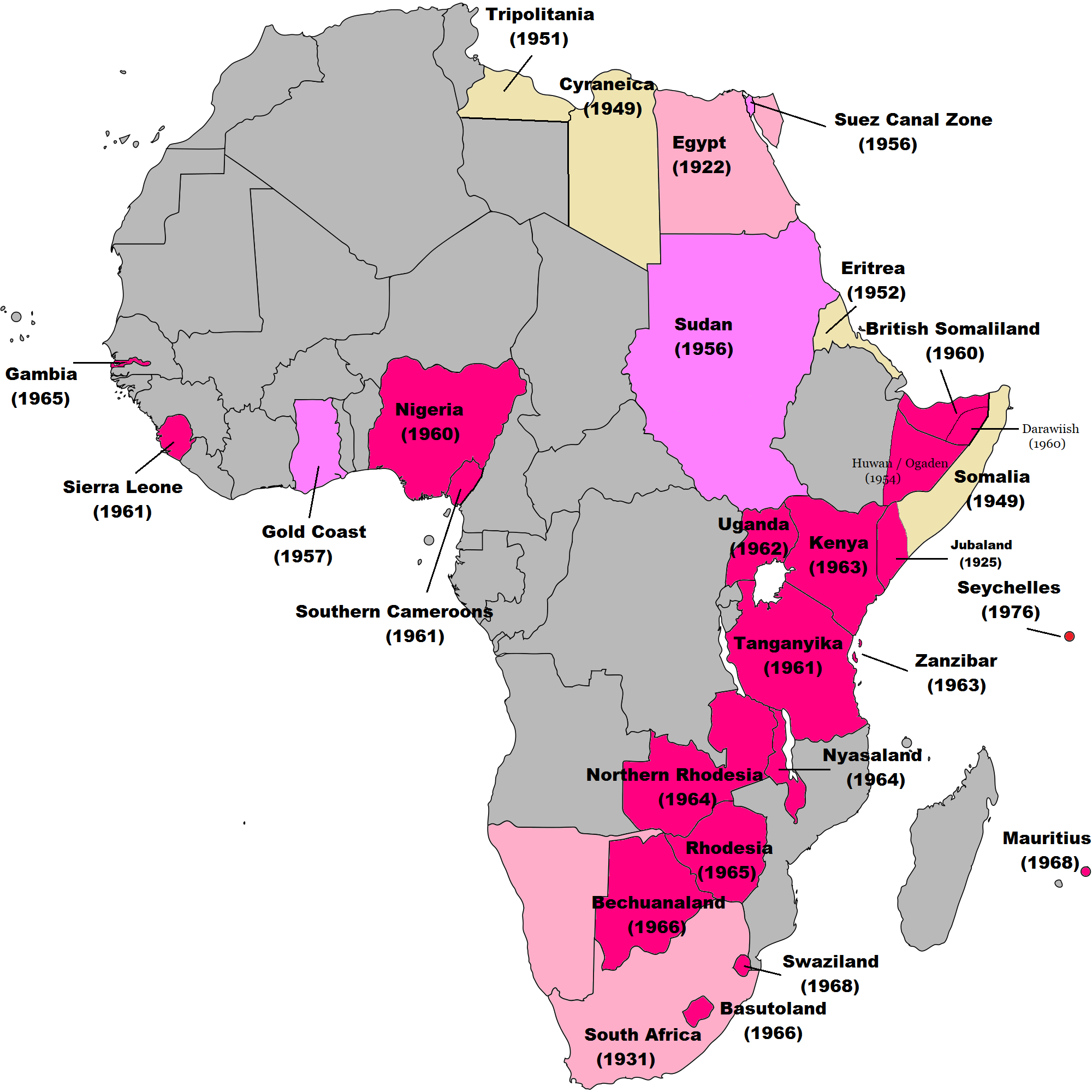 British Empire 1922 Map File:british Decolonisation In Africa.png - Wikimedia Commons