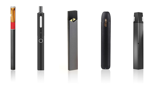 Various types of electronic cigarettes.