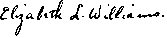 signature d'Elizabeth Langdon Williams