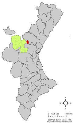Localització de les Alcubles respecte del País Valencià.png