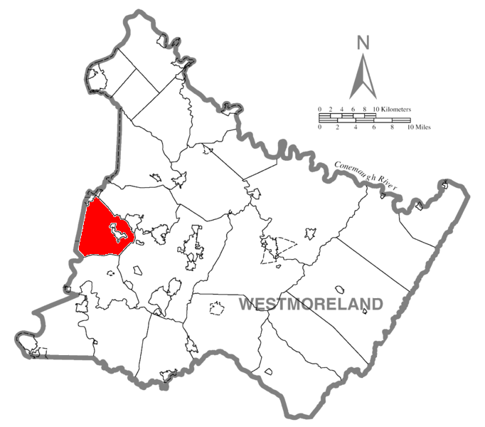 File:Map of Westmoreland County, Pennsylvania Highlighting North Huntingdon Township.PNG