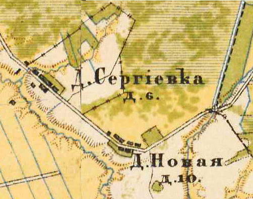 План деревни Новосергиевка. 1885 год