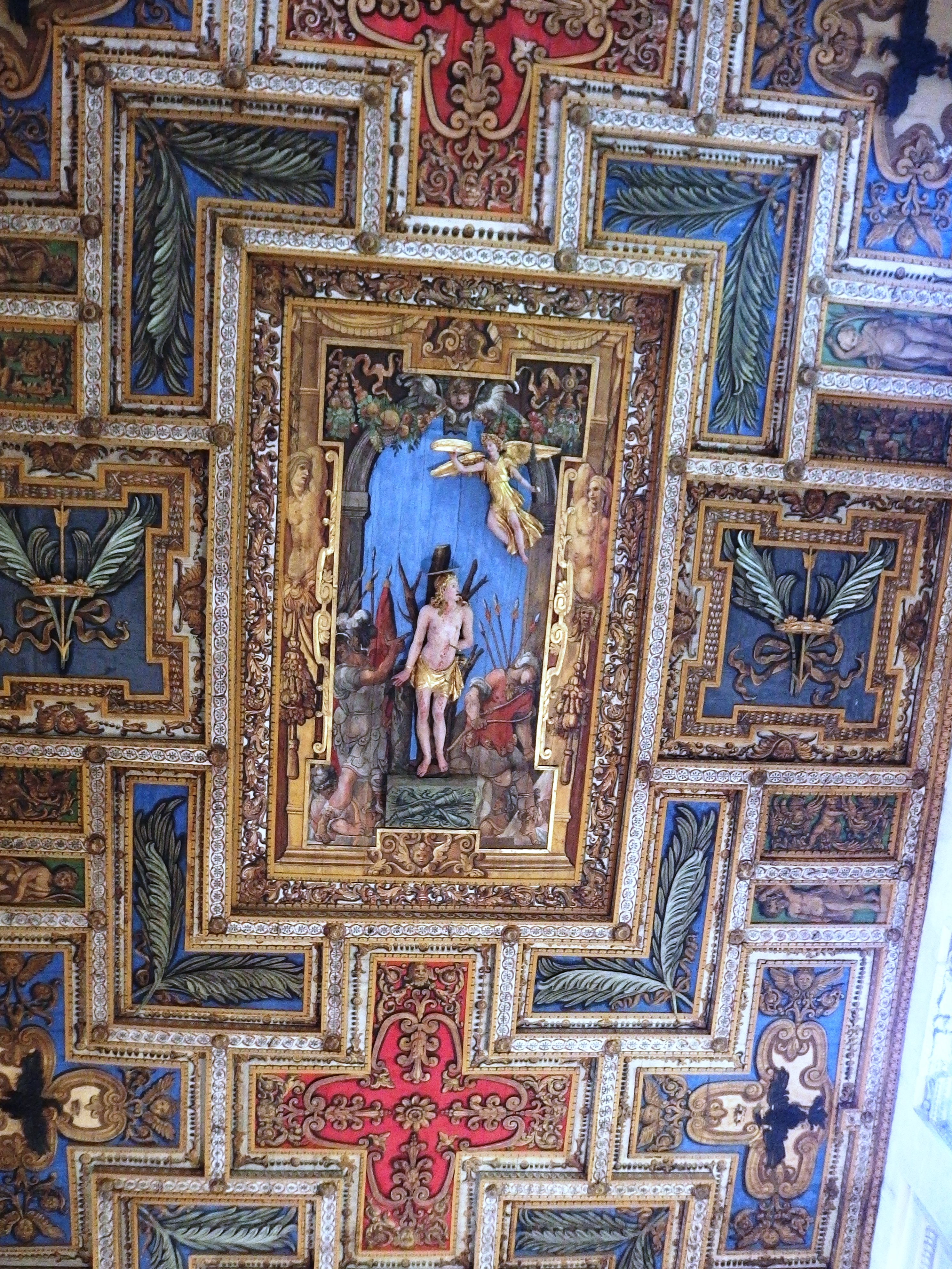 File Roma Basilica Di San Sebastiano Fuori Le Mura Soffitto Jpg Wikimedia Commons
