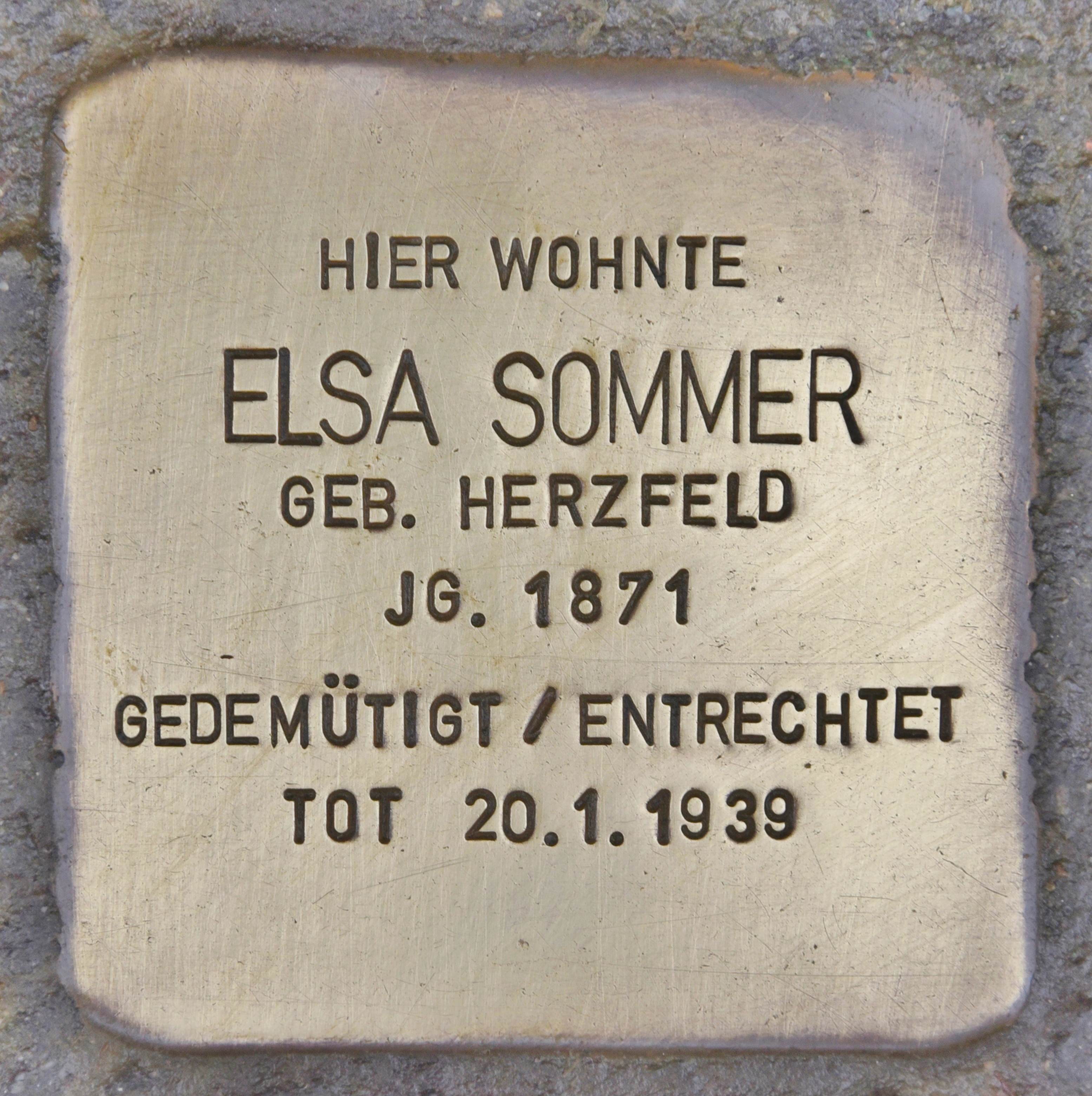 Stolperstein für Elsa Sommer (Heidelberg).jpg