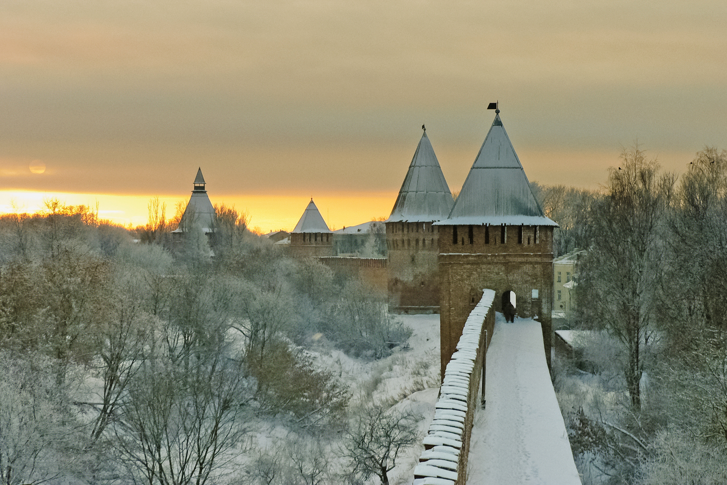 Смоленск, крепость, зима