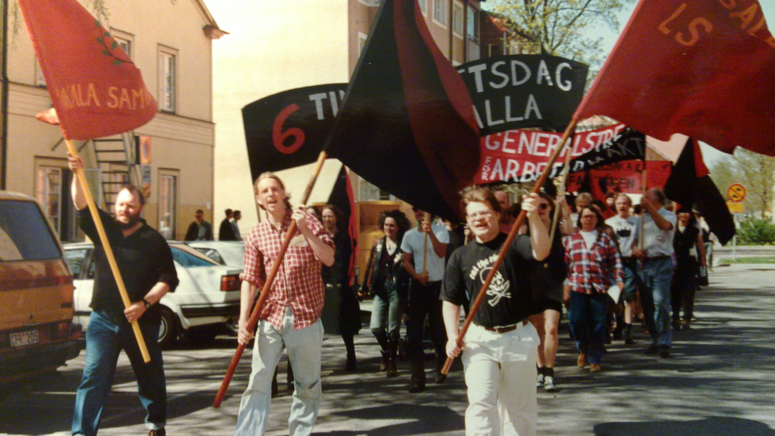 Anarcho-syndicalist First of May Demonstration,Uppsala 1993.jpg