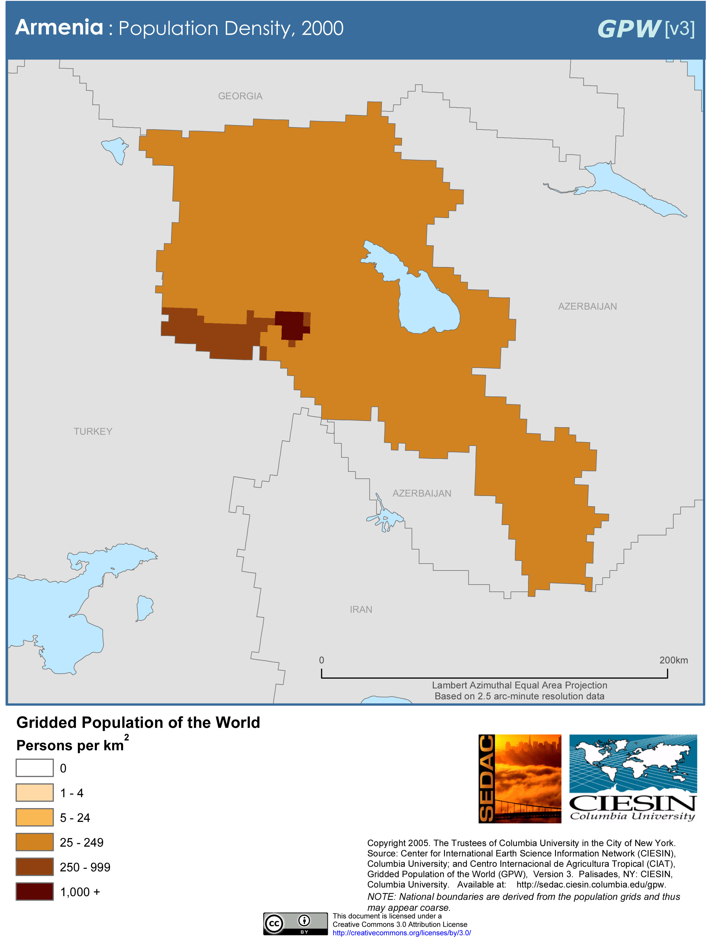 Карта армении плотность населения