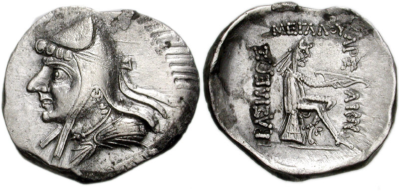 File:Coin of a Parthian ruler, minted between 185-132 BC.jpg