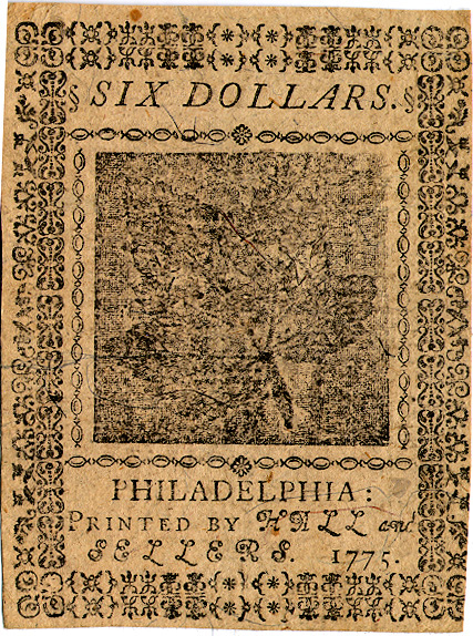 File:Continental Currency $6 banknote reverse (November 29, 1775).jpg