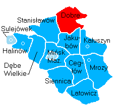 Położenie na mapie powiatu