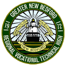 Sello oficial de la escuela secundaria técnica vocacional regional de Greater New Bedford.png