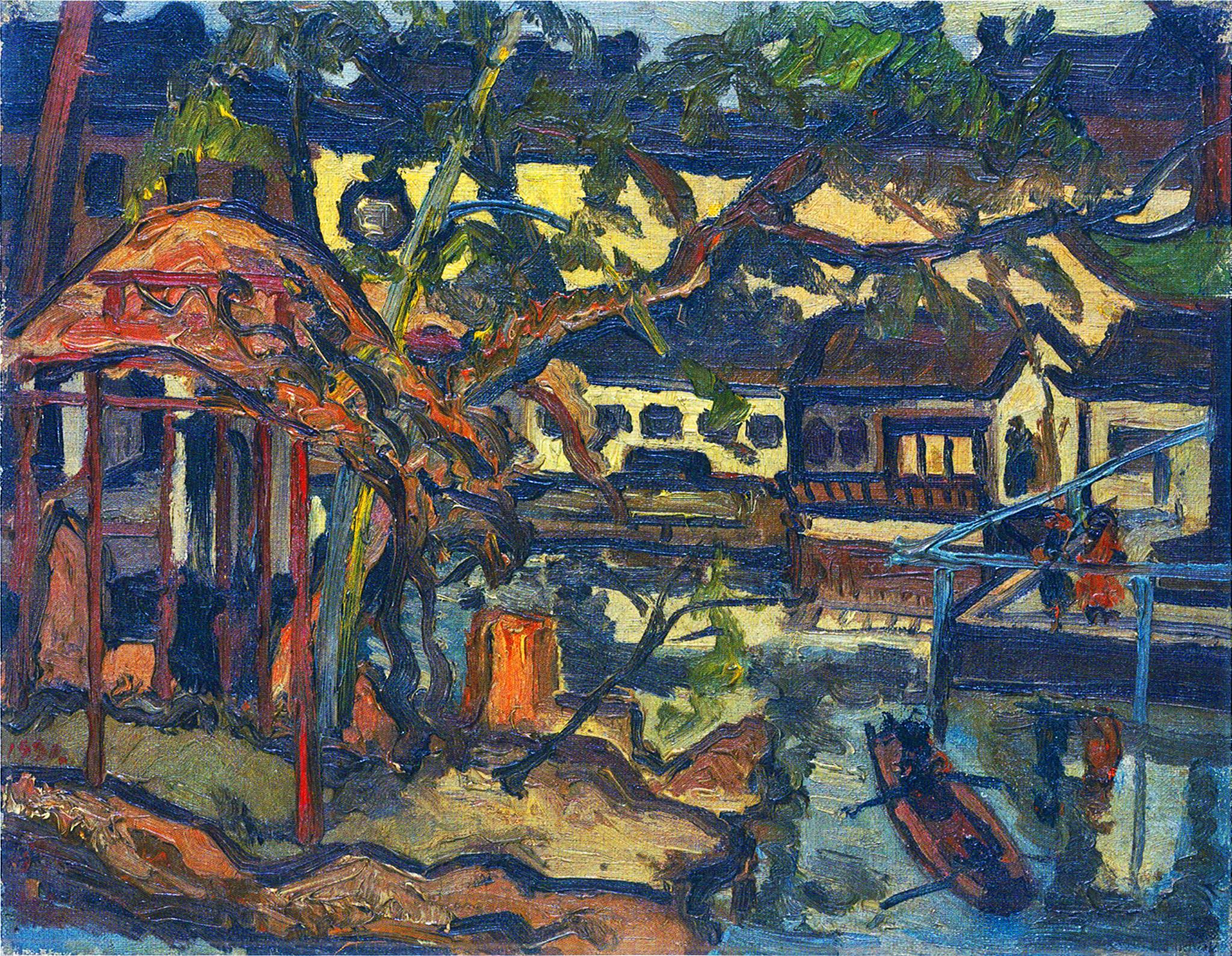 File Painting Of A Chinese Garden By Chen Cheng Po Jpg Wikimedia