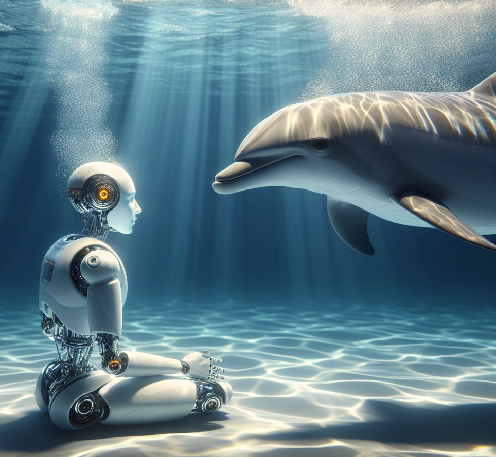 File:Robot IA explorant la communication avec un dauphin vue d